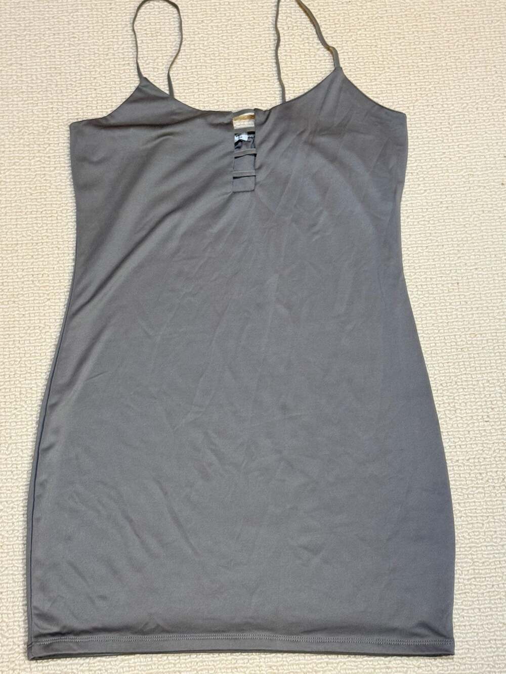 rue21 Gray Spaghetti Strap Bodycon Dress Size L